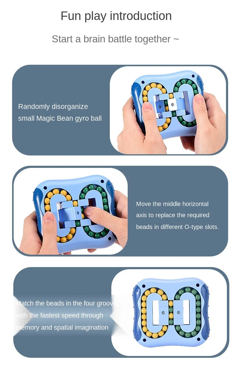 Rotating Magic Bean Fingertip Toy Puzzles Games for Kids Adults Intelligence Montessori Educational Toys