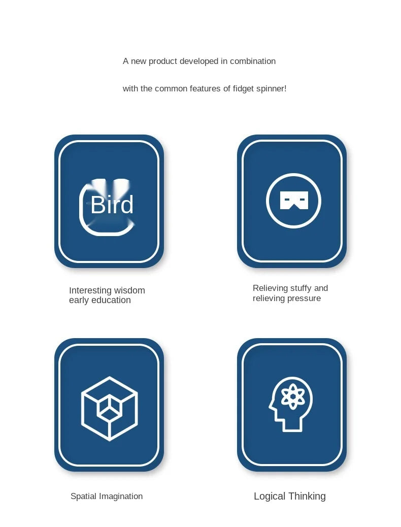 Rotating Magic Bean Fingertip Toy Puzzles Games for Kids Adults Intelligence Montessori Educational Toys