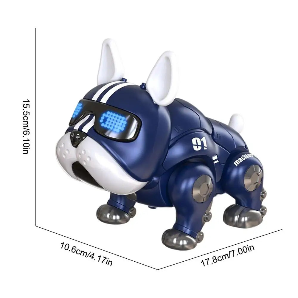 Robot bouledogue musical et interactif, jouet intelligent