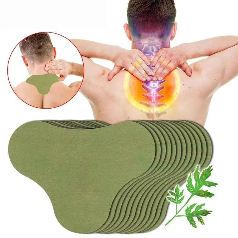 12/24/60 Piece Non-Woven Mugwort Heat Patches for Neck, Back, Knees Winter Self-Heating Care Patch  Acupuncture Patch