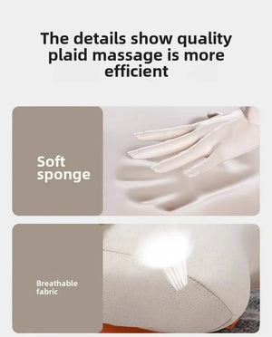 Oreiller masseur pour dos, nuque et épaules — confort profond, détente instantanée