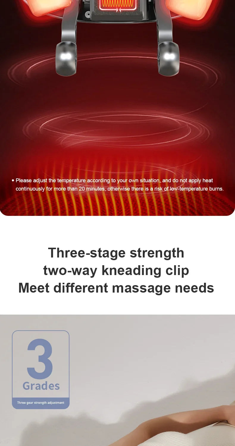 Oreiller masseur pour dos, nuque et épaules — confort profond, détente instantanée