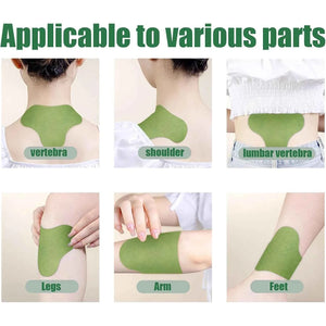 12/24/60 Piece Non-Woven Mugwort Heat Patches for Neck, Back, Knees Winter Self-Heating Care Patch  Acupuncture Patch
