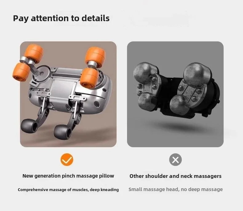 Oreiller masseur pour dos, nuque et épaules — confort profond, détente instantanée