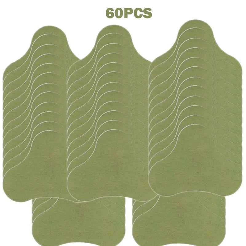 12/24/60 Piece Non-Woven Mugwort Heat Patches for Neck, Back, Knees Winter Self-Heating Care Patch  Acupuncture Patch