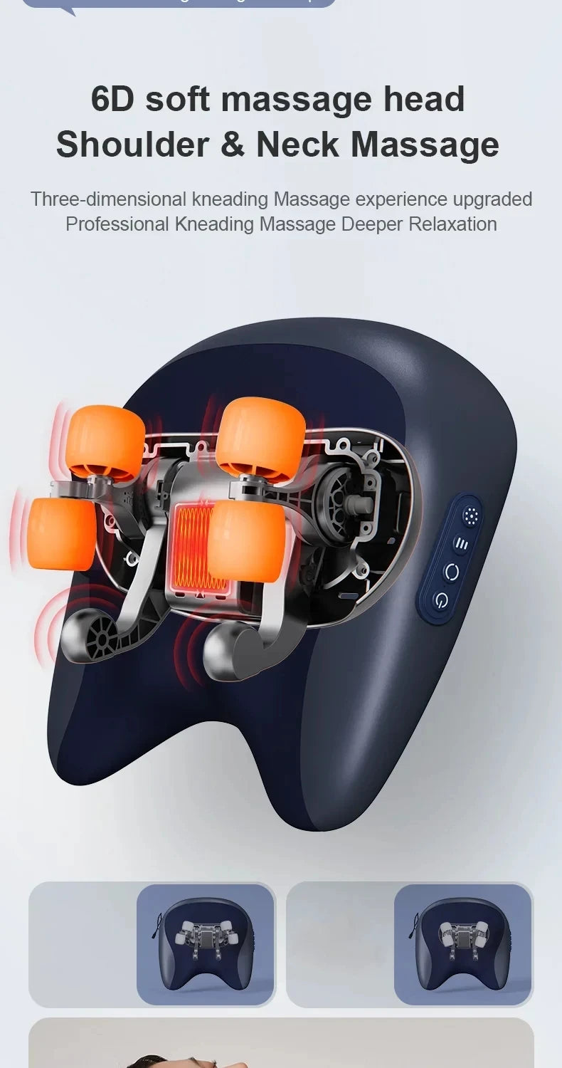 Oreiller masseur pour dos, nuque et épaules — confort profond, détente instantanée