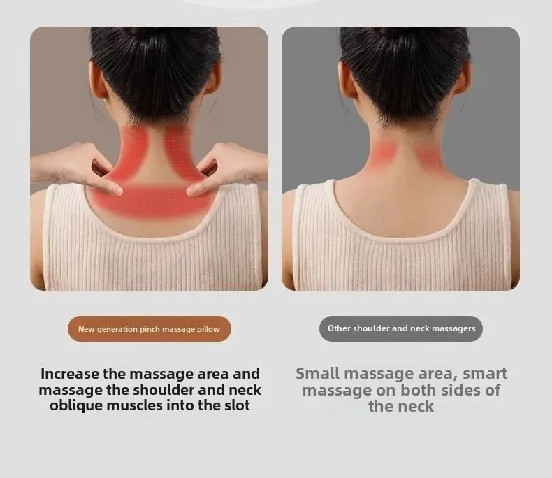 Oreiller masseur pour dos, nuque et épaules — confort profond, détente instantanée