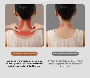 Oreiller masseur pour dos, nuque et épaules — confort profond, détente instantanée