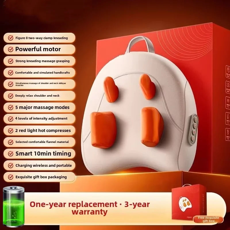 Oreiller masseur pour dos, nuque et épaules — confort profond, détente instantanée