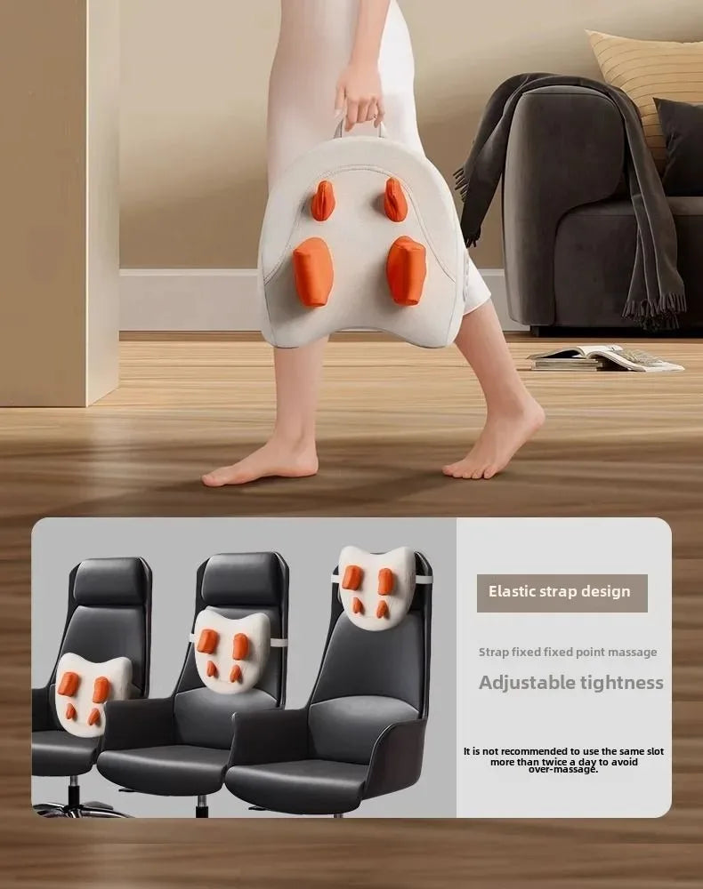 Oreiller masseur pour dos, nuque et épaules — confort profond, détente instantanée