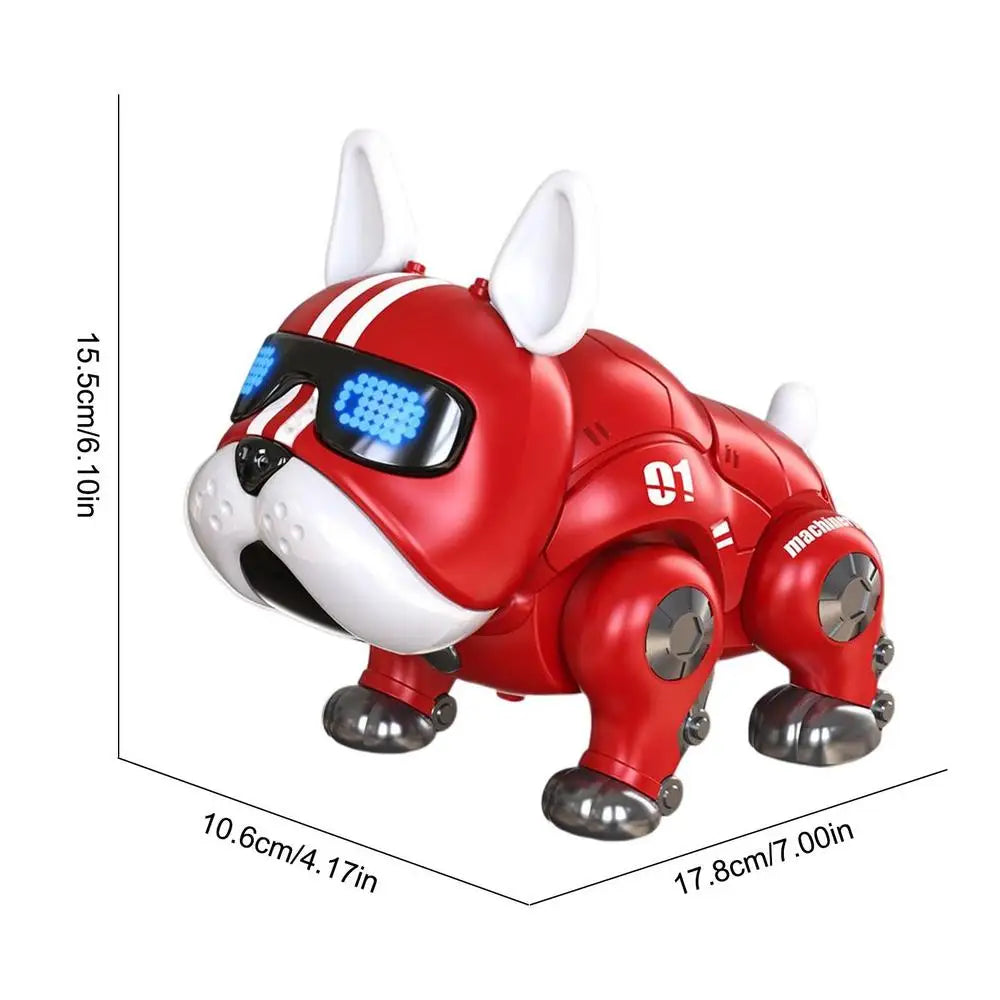 Robot bouledogue musical et interactif, jouet intelligent
