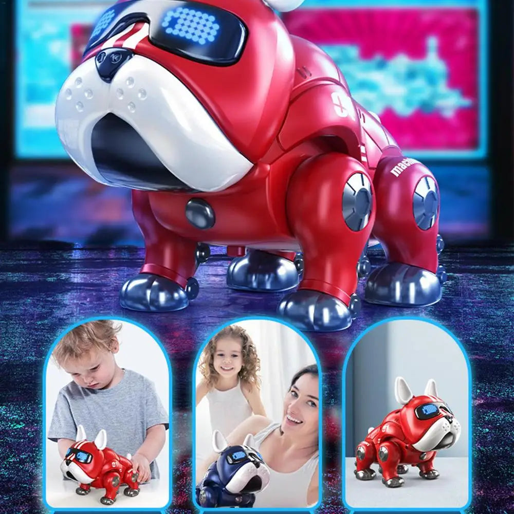 Robot bouledogue musical et interactif, jouet intelligent