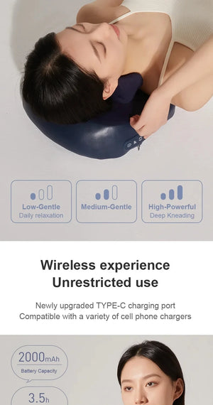 Oreiller masseur pour dos, nuque et épaules — confort profond, détente instantanée